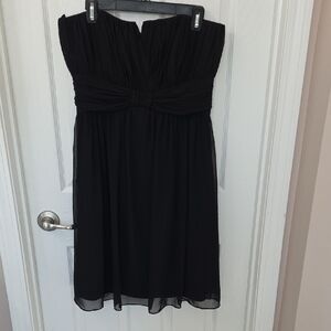White House Black Market Strapless Black Dress